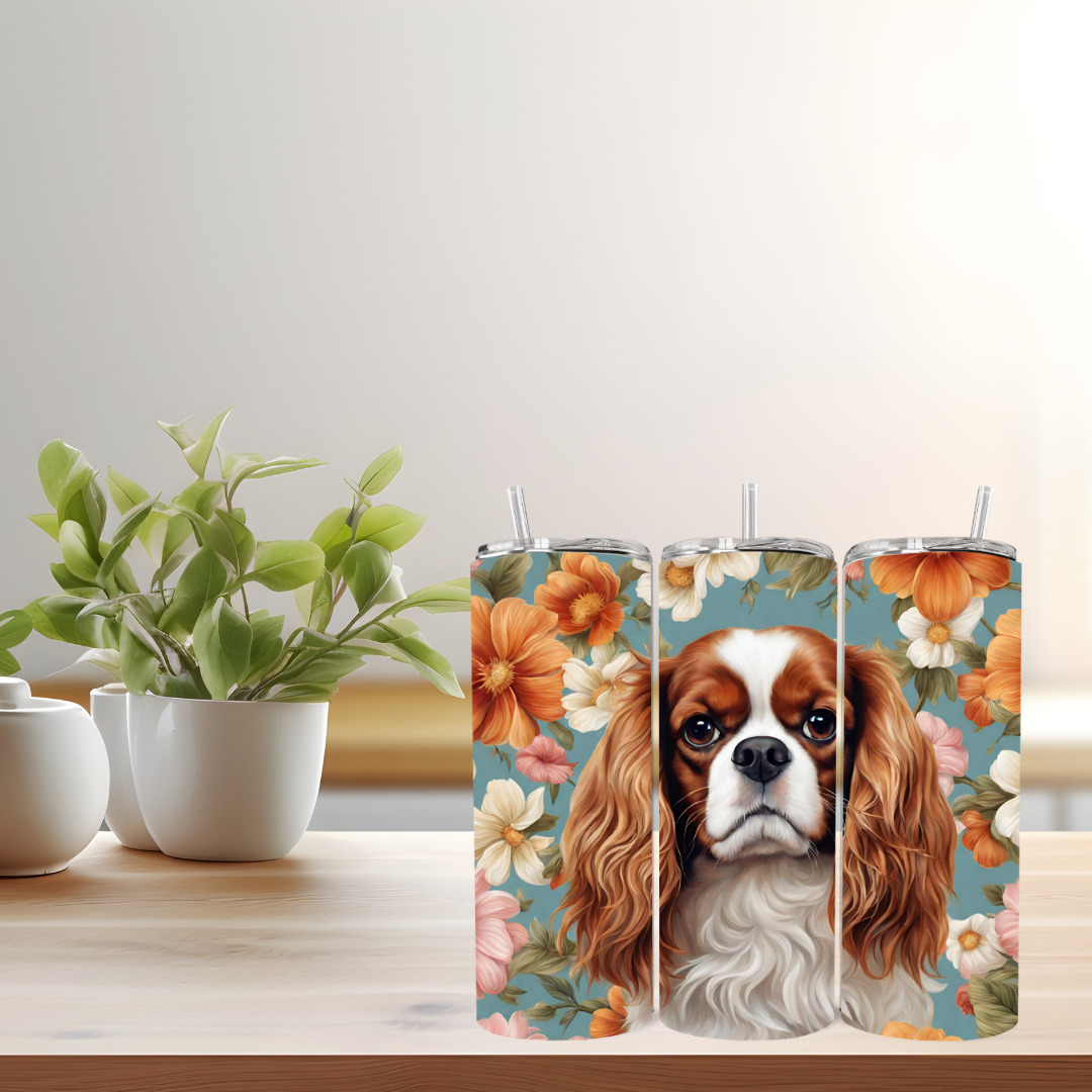 Floral Dog 20oz Tumblers image 14